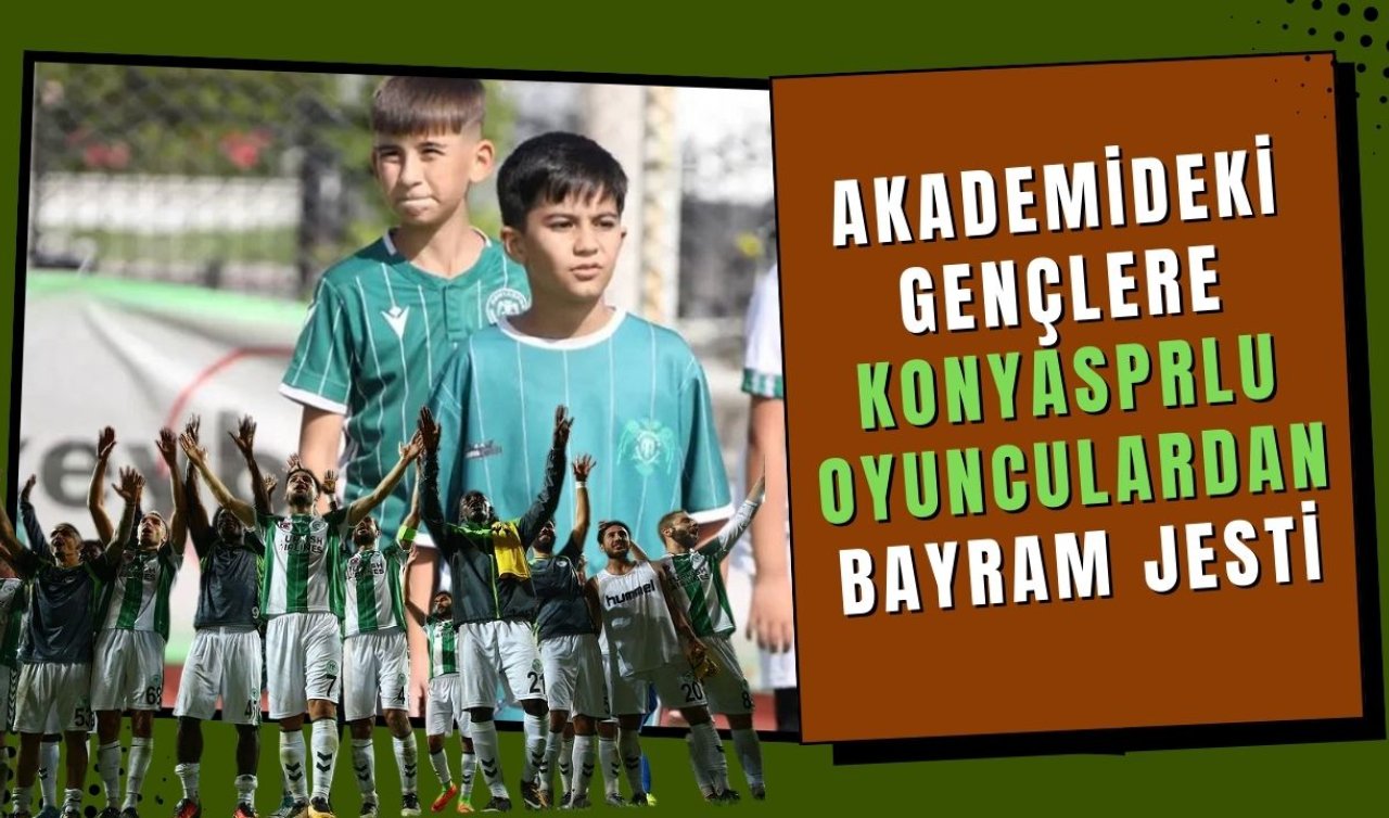 Akademideki gençlere Konyasporlu oyunculardan bayram jesti