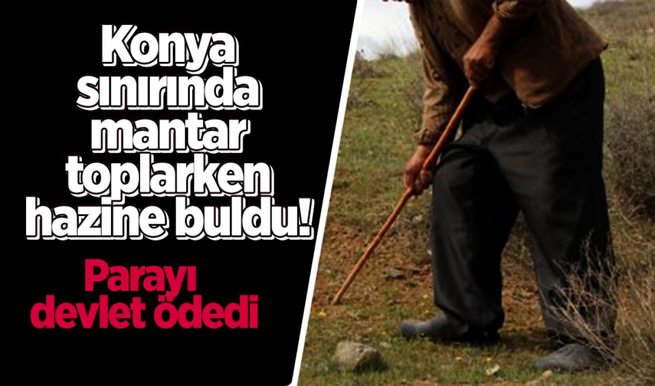Konya sınırında mantar toplarken hazine buldu! Parayı devlet ödedi  