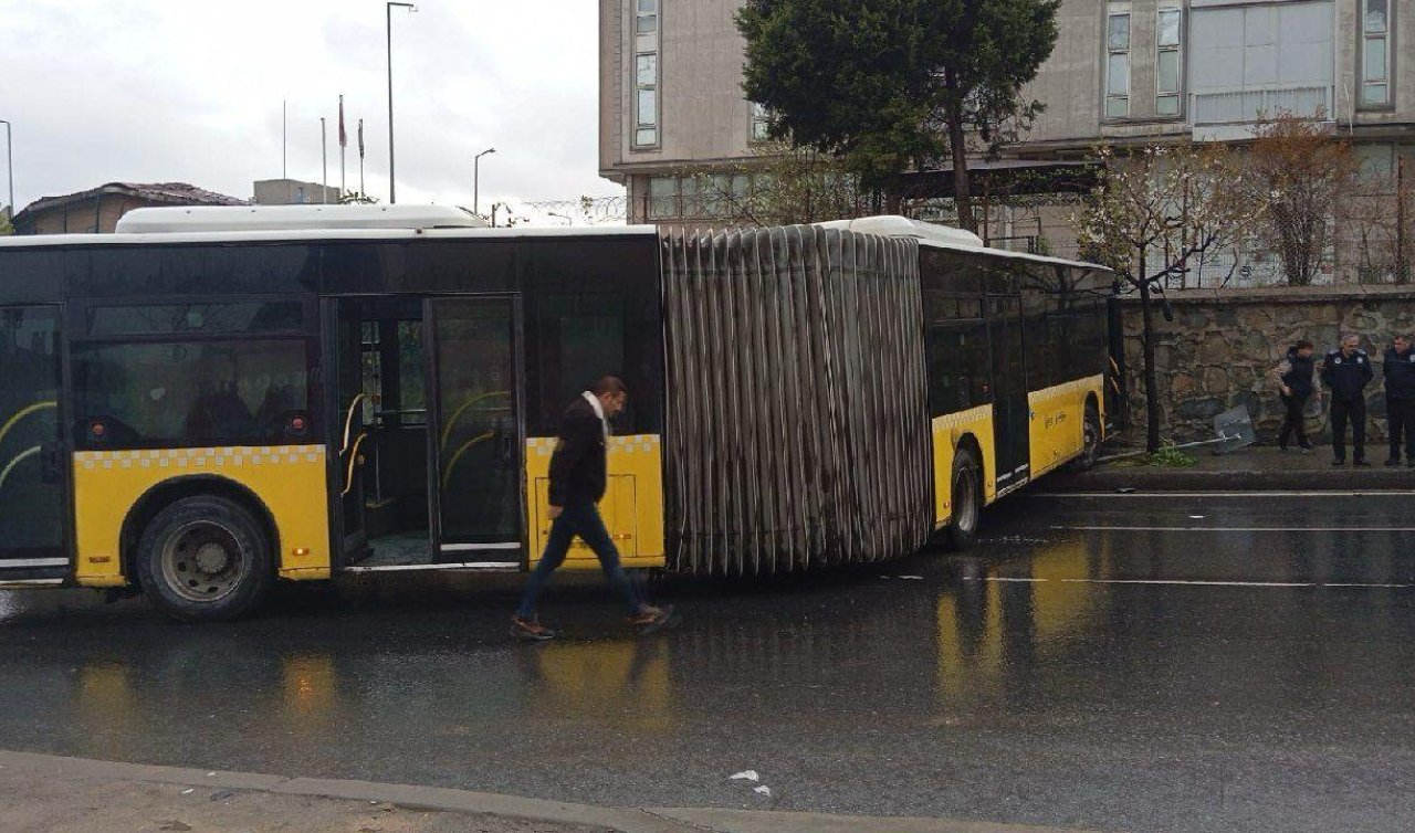 Kontrolden çıkan otobüs duvara çarptı: 5 yaralı