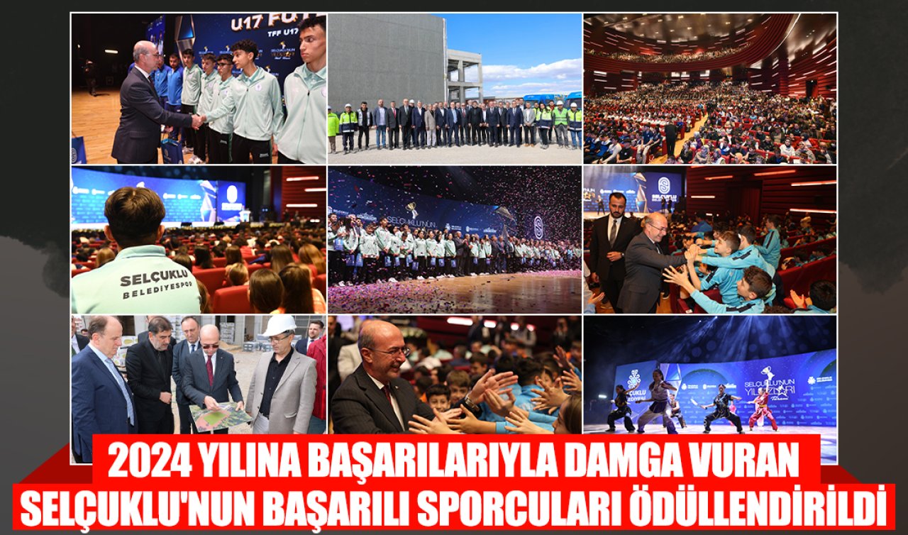  2024 yılına başarılarıyla damga vuran Selçuklu’nun başarılı sporcuları ödüllendirildi