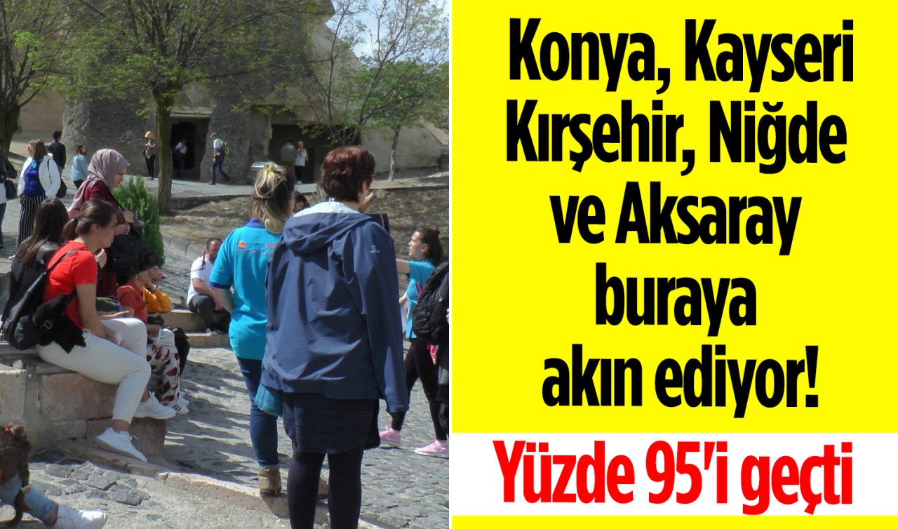 Konya, Kayseri, Kırşehir, Niğde ve Aksaray buraya akın ediyor! Yüzde 95’i geçti