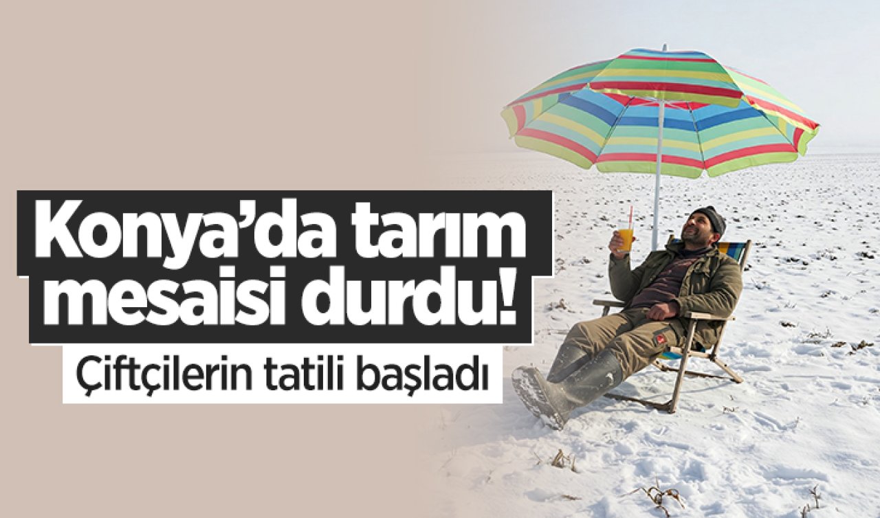 Konya’da tarım mesaisi durdu! Çiftçiler tatile girdi