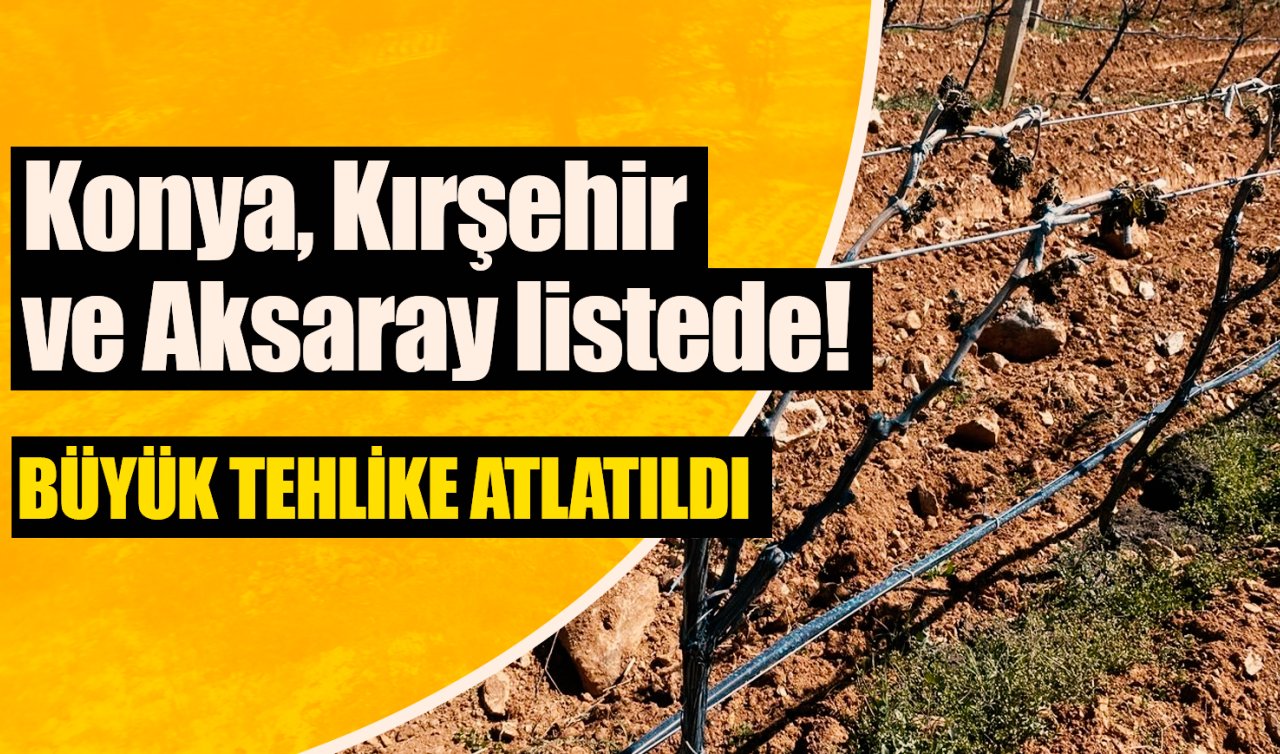 Konya, Kırşehir ve Aksaray listede! Büyük tehlike atlatıldı
