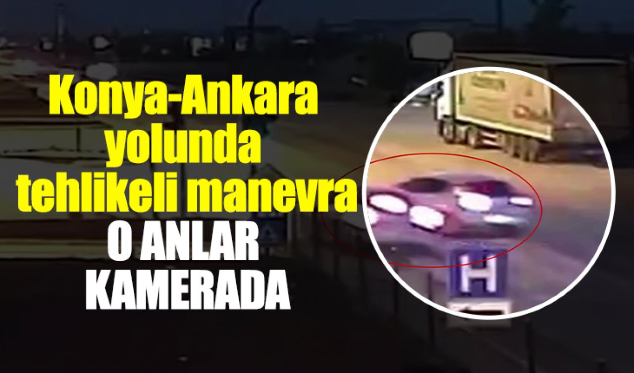 Konya’da otomobillerin çarpışma anı kamerada