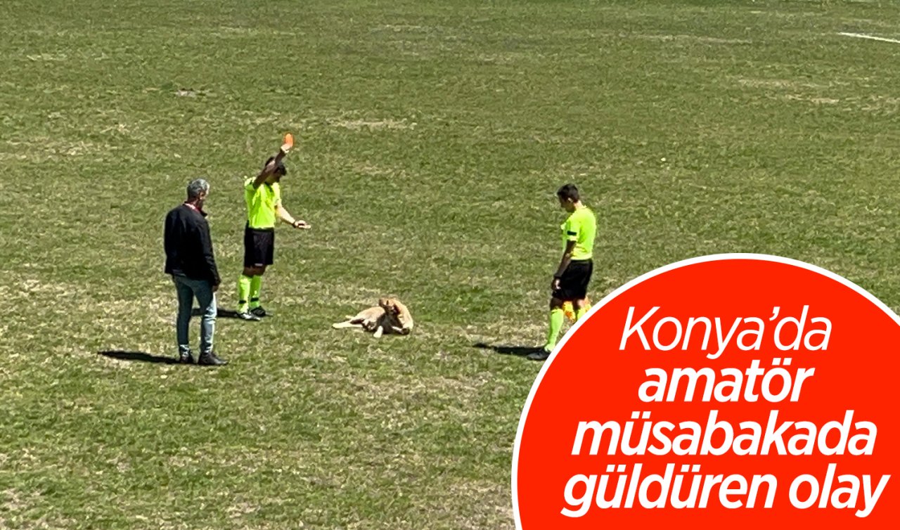 Konya’da amatör müsabakada güldüren olay