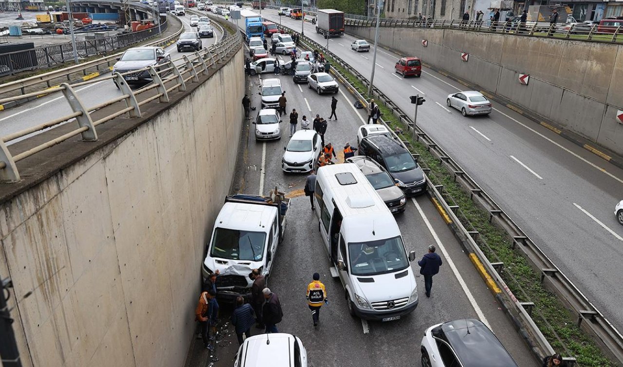 Zincirleme trafik kazasında 15 araç birbirine girdi: Çok sayıda yaralı var