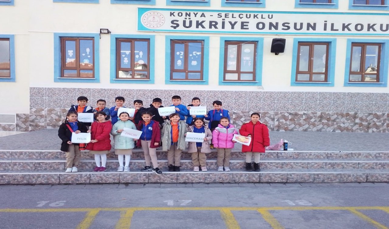 Selçuklu’da minik eller iyilik için buluştu! Şükriye Onsun İlkokulu’ndan anlamlı proje