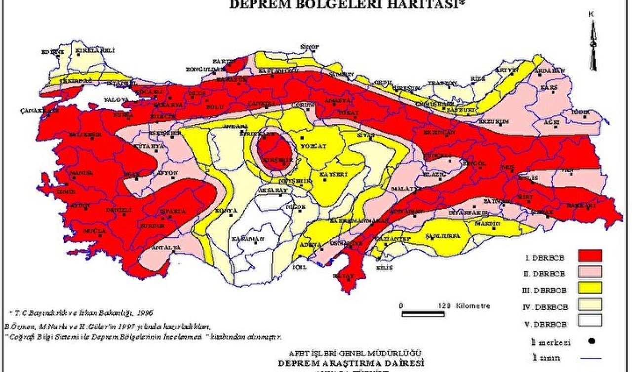 Türkiye’de FAY hattı olmayan şehirler hangileri? Hangi iller depremden daha az etkilenir? Konya listede var mı? 
