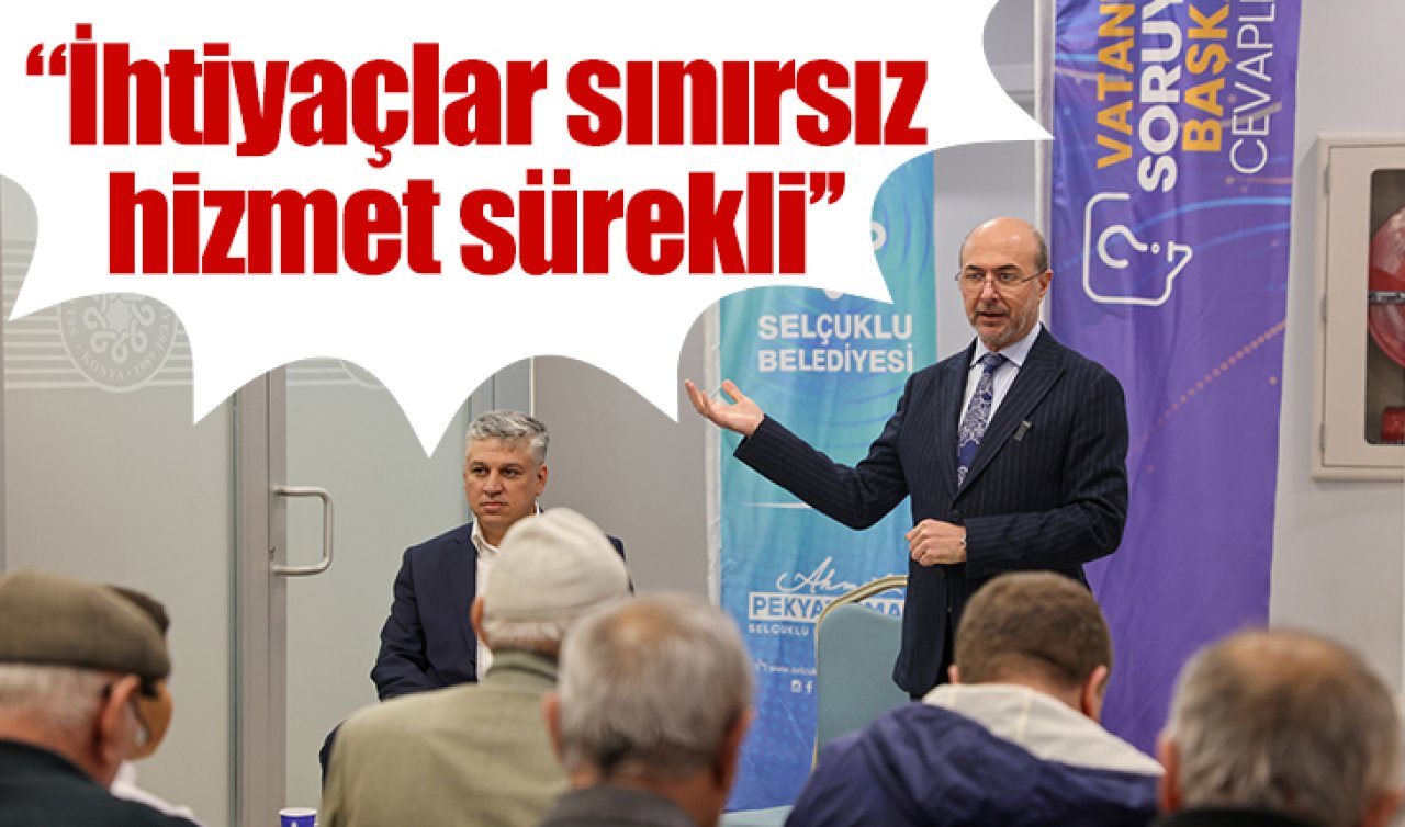 Başkan Pekyatırmacı: “İhtiyaçlar sınırsız, hizmet sürekli’’