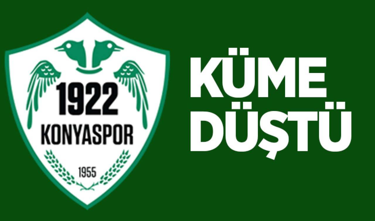 1922 Konyaspor küme düştü! 