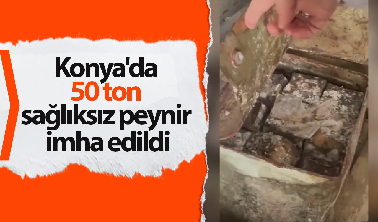 Konya’da 50 ton sağlıksız peynir imha edildi