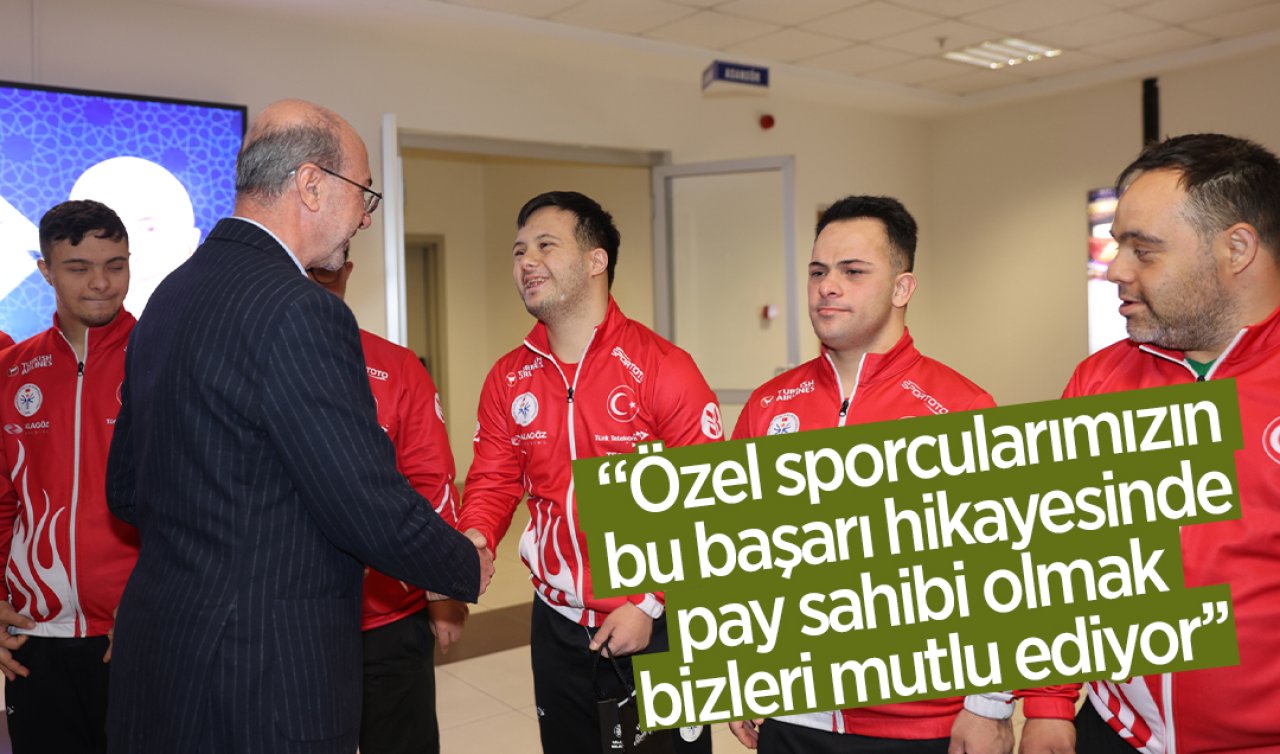Başkan Pekyatırmacı özel sporcular Futsal Milli Takımı’nı misafir etti