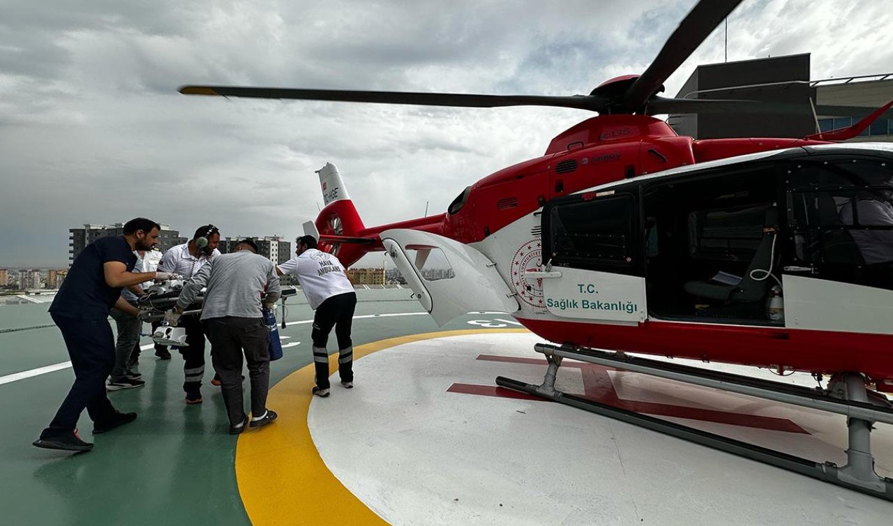Ambulans helikopter 2 yaşındaki bebek için havalandı