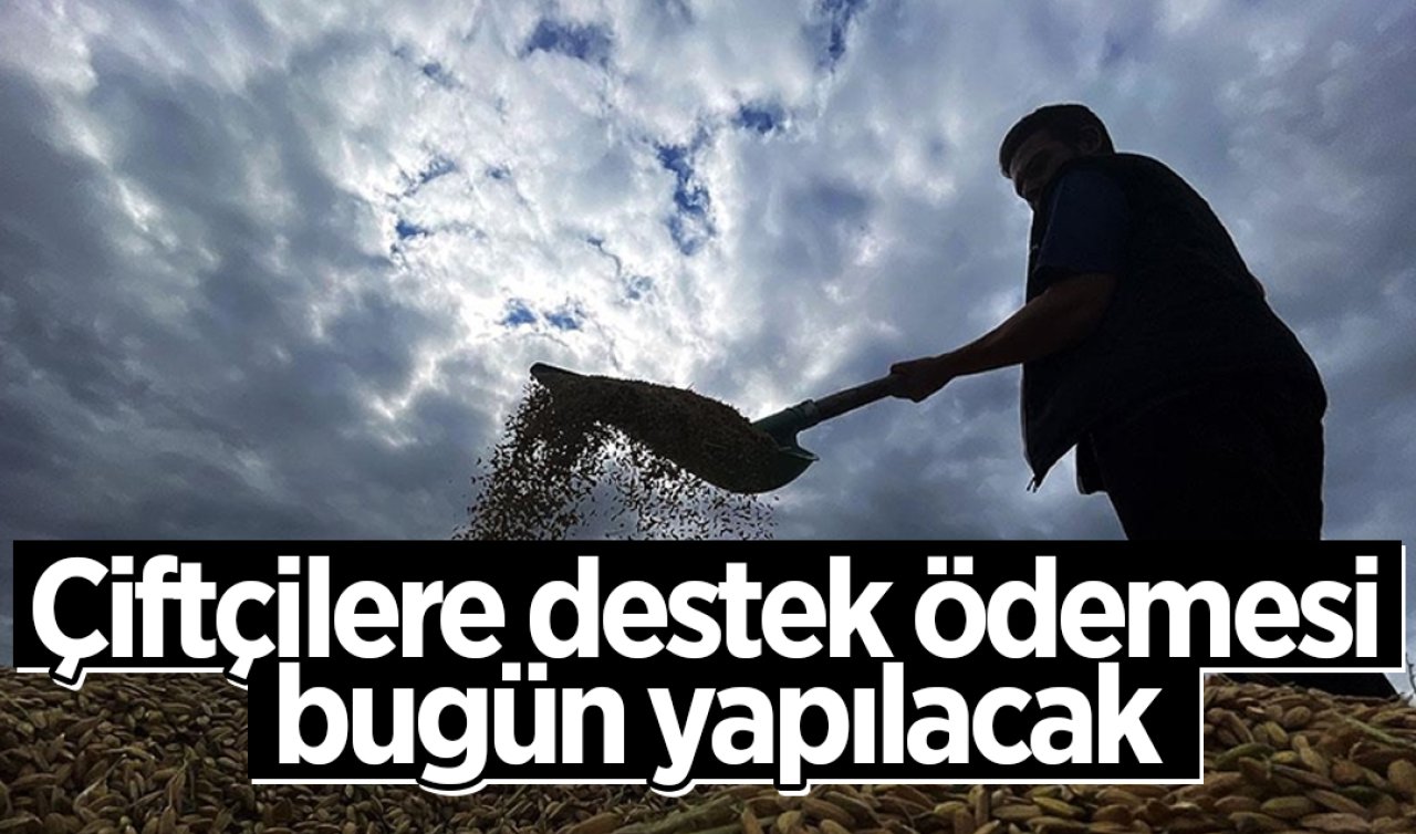 Çiftçilere destek ödemesi bugün yapılacak
