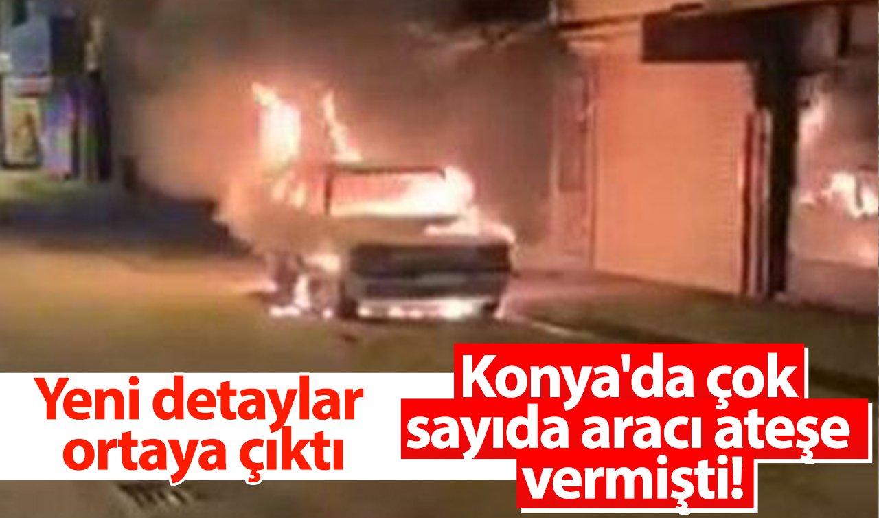 Konya’da çok sayıda aracı ateşe vermişti! Yeni detaylar ortaya çıktı