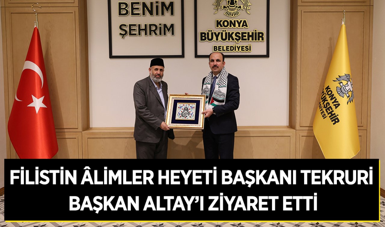 Filistin Âlimler Heyeti Başkanı Tekruri Başkan Altay’ı ziyaret etti