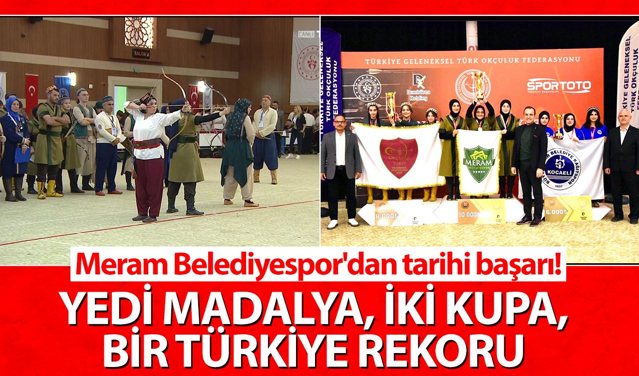Meram Belediyespor’dan büyük gurur! 7 madalya, İki kupa, Bir Türkiye Rekoru