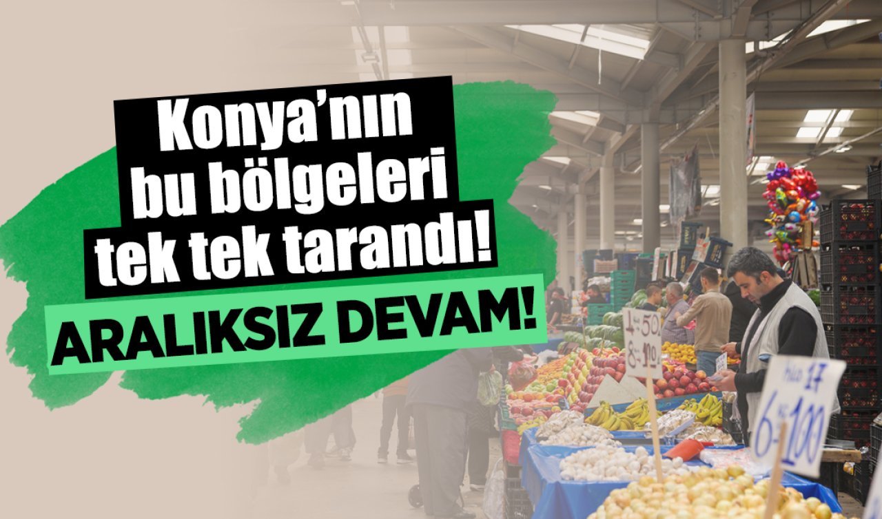 Konya’nın bu bölgeleri tek tek tarandı! Aralıksız devam edecek 