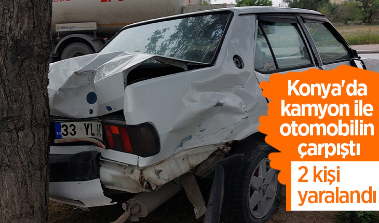 Konya’da kamyon ile otomobilin çarpıştı: 2 yaralı