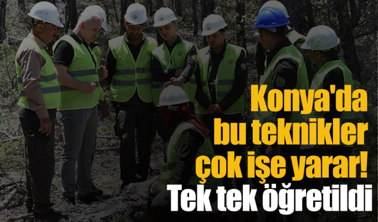 Konya’da bu teknikler çok işe yarar! Tek tek öğretildi