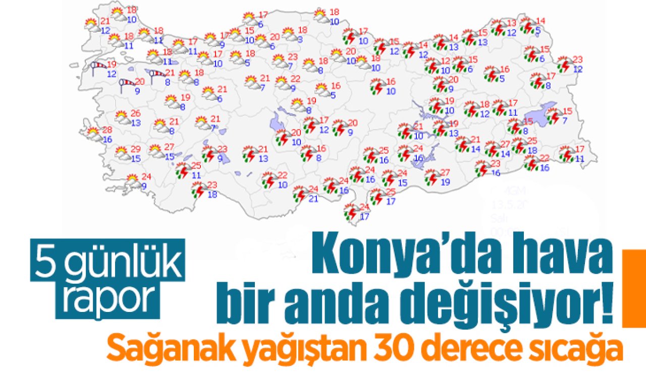 Meteoroloji Konya’da haritayı değiştirdi! 
