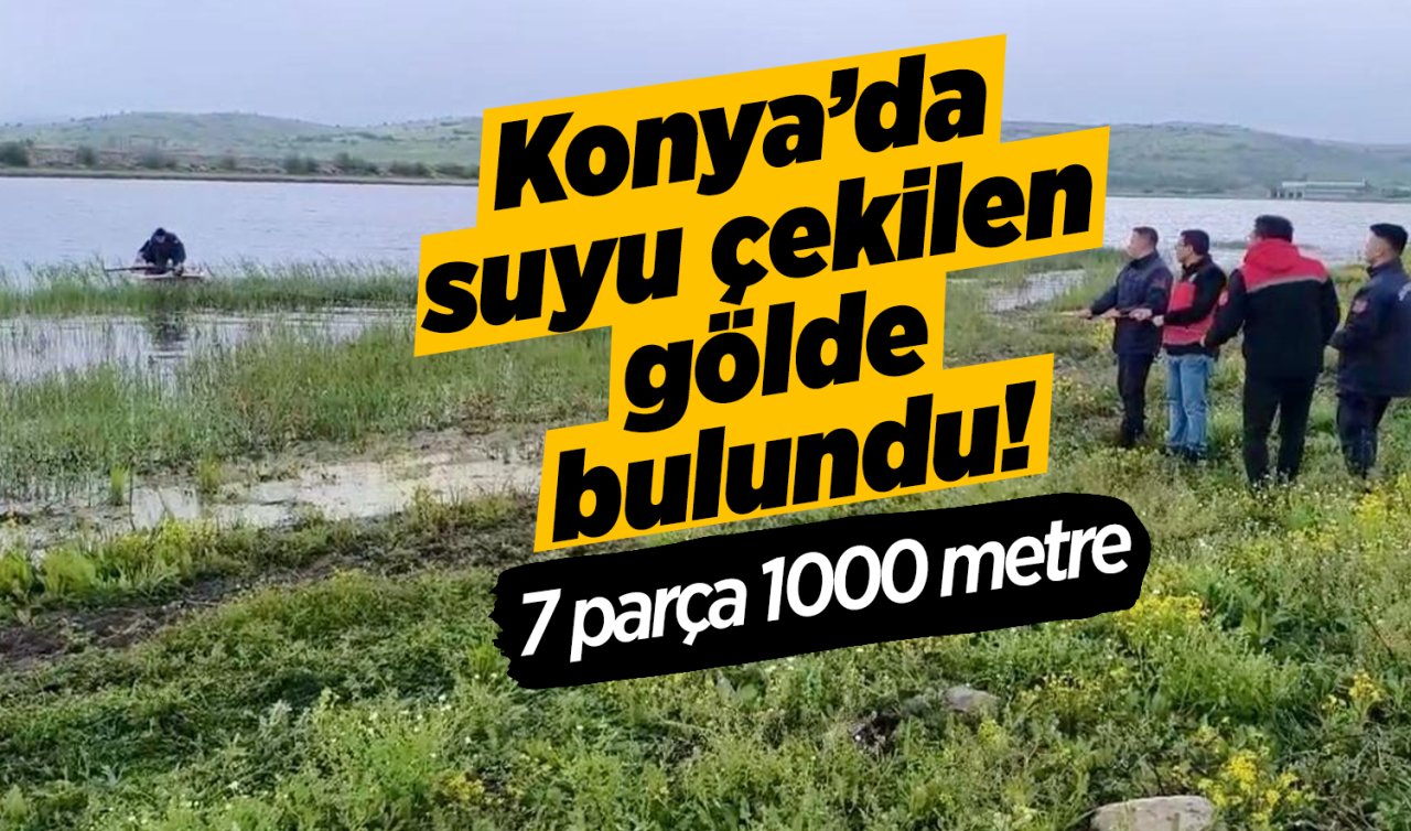 Konya’da suyu çekilen gölde bulundu! 7 parça 1000 metre