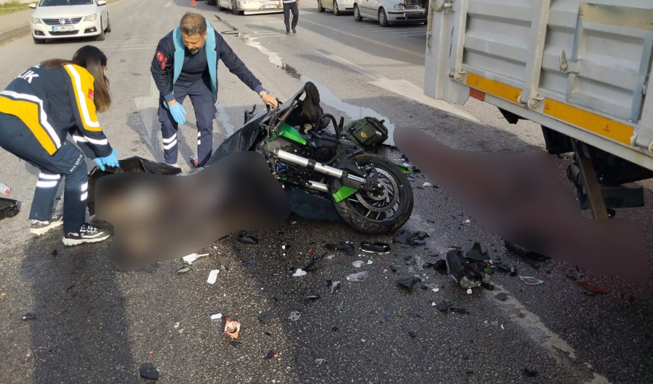 Kamyonla çarpışan motosikletin sürücüsü öldü