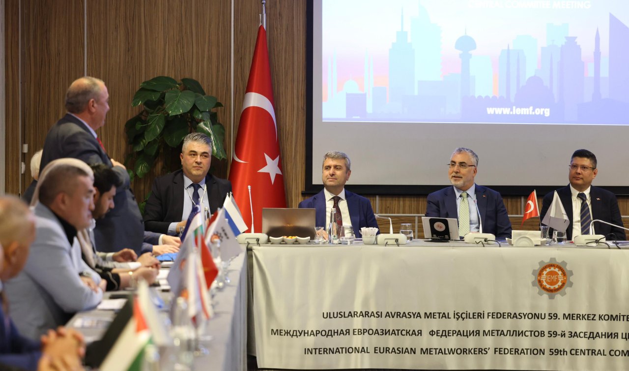 Bakan Işıkhan, 14 ülkeden işçi sendikalarının temsilcileriyle buluştu