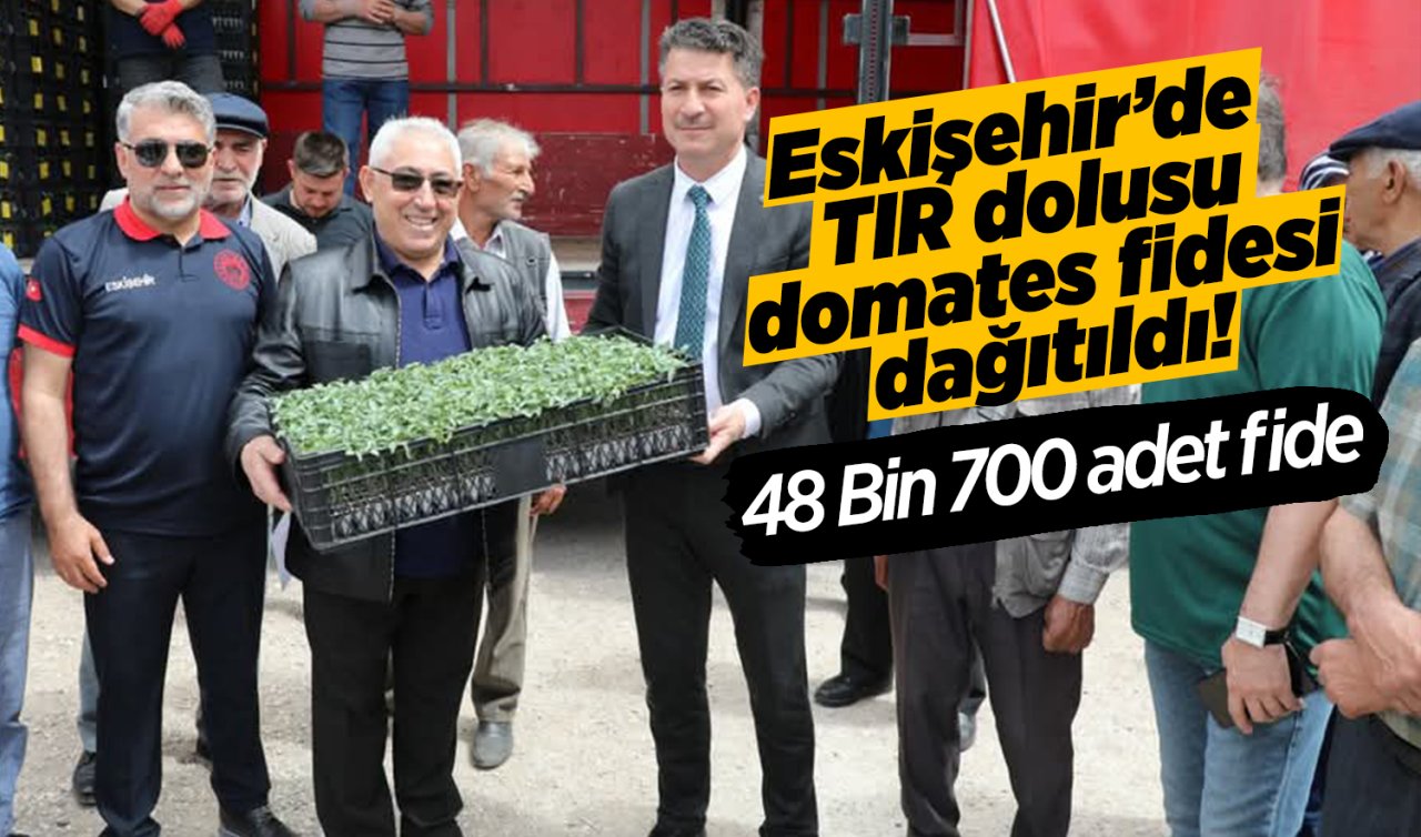 Eskişehir’de TIR dolusu domates fidesi dağıtıldı! 48 Bin 700 adet fide