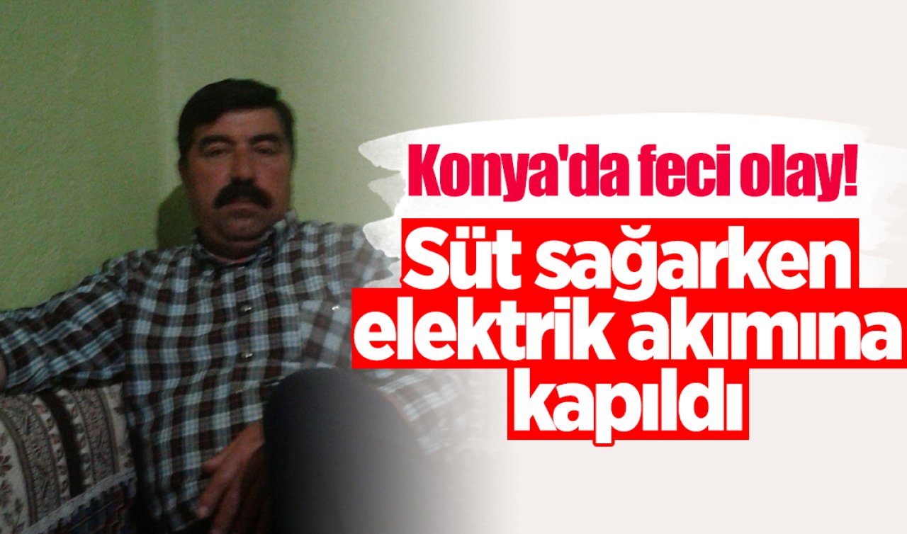 Konya’da feci olay! Süt sağarken elektrik akımına kapıldı 