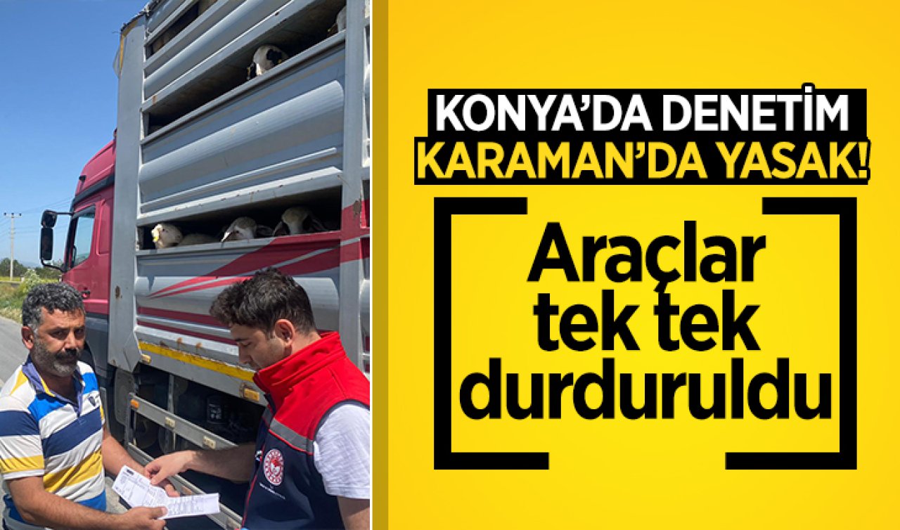 Konya’da denetim Karaman’da yasak! Araçlar tek tek durduruldu 