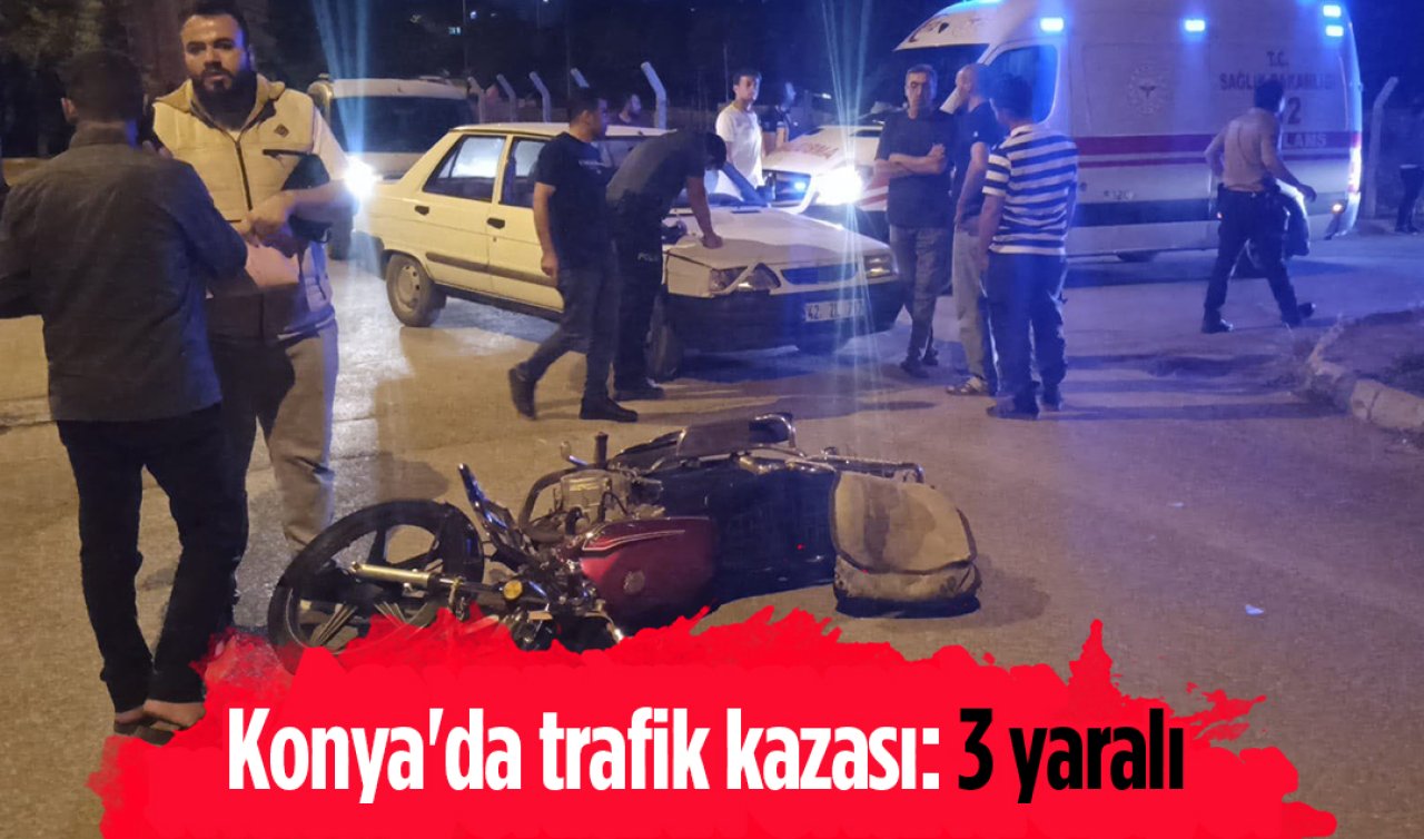 Konya’da trafik kazası: 3 yaralı
