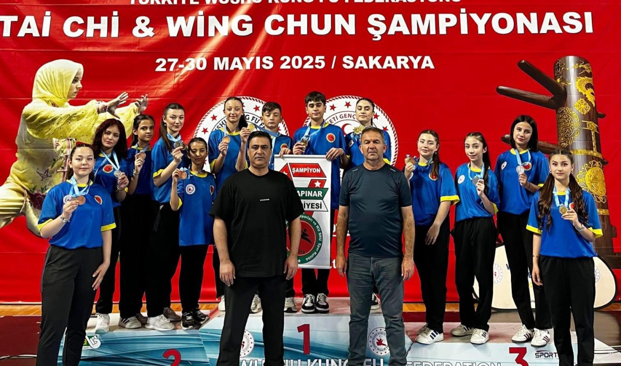Karapınar Wu Shu Spor Kulübü Türkiye Şampiyonası’nda madalyaya doymadı!