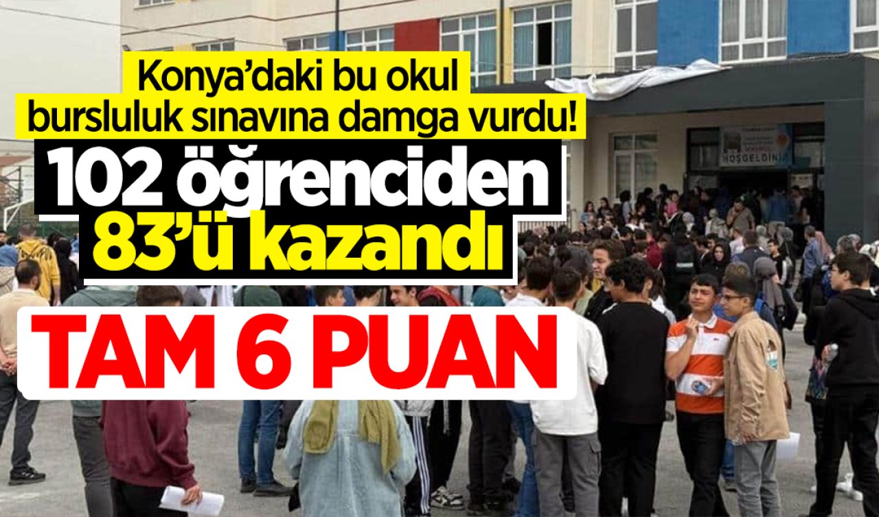Konya’daki bu okul bursluluk sınavına damga vurdu 102 öğrenciden 83’ü kazandı