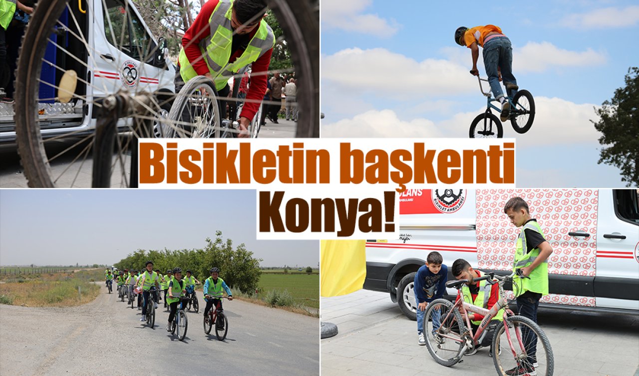 Bisikletin başkenti Konya! Reflektörler parladı, bisikletler tamir edildi, Çatalhöyük’e pedal çevrildi!
