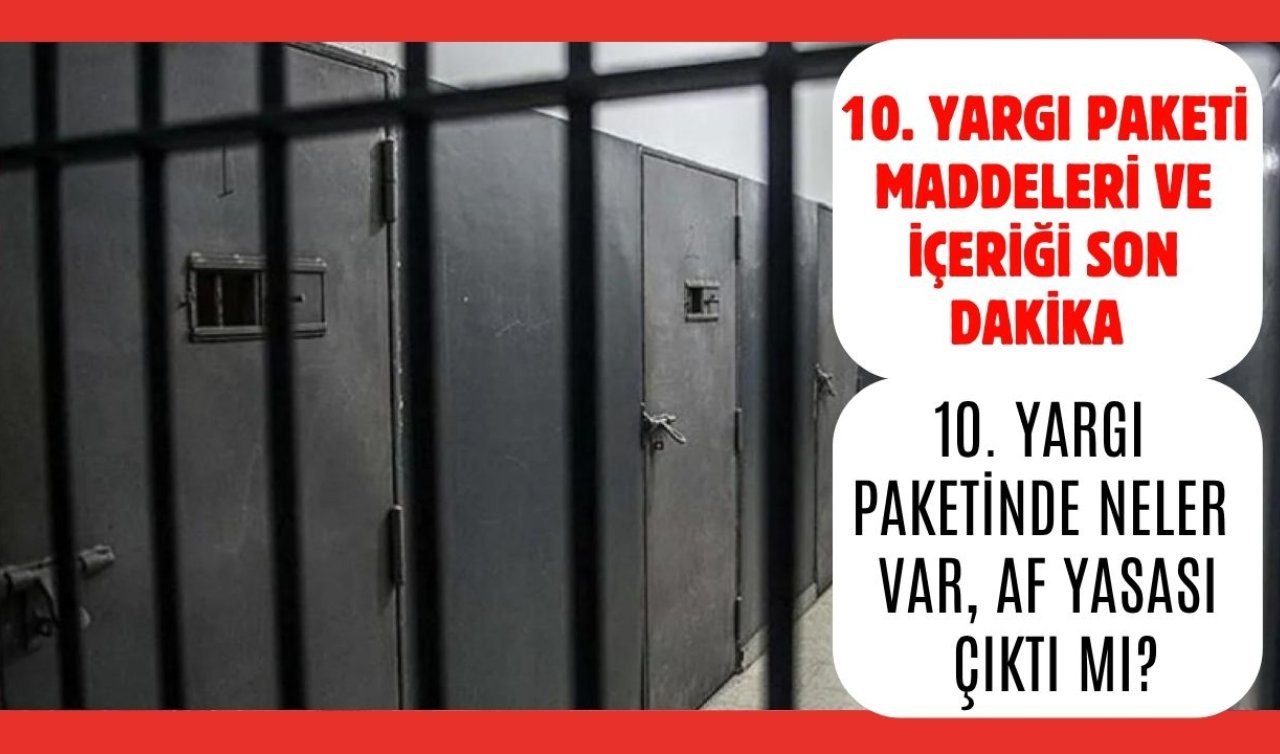 10. Yargı Paketi Maddeleri ve İçeriği Son Dakika | 10. Yargı Paketinde neler var, af yasası çıktı mı? 10. Yargı Paketi ne zaman çıkacak, Resmi Gazete’de yayınlandı mı?
