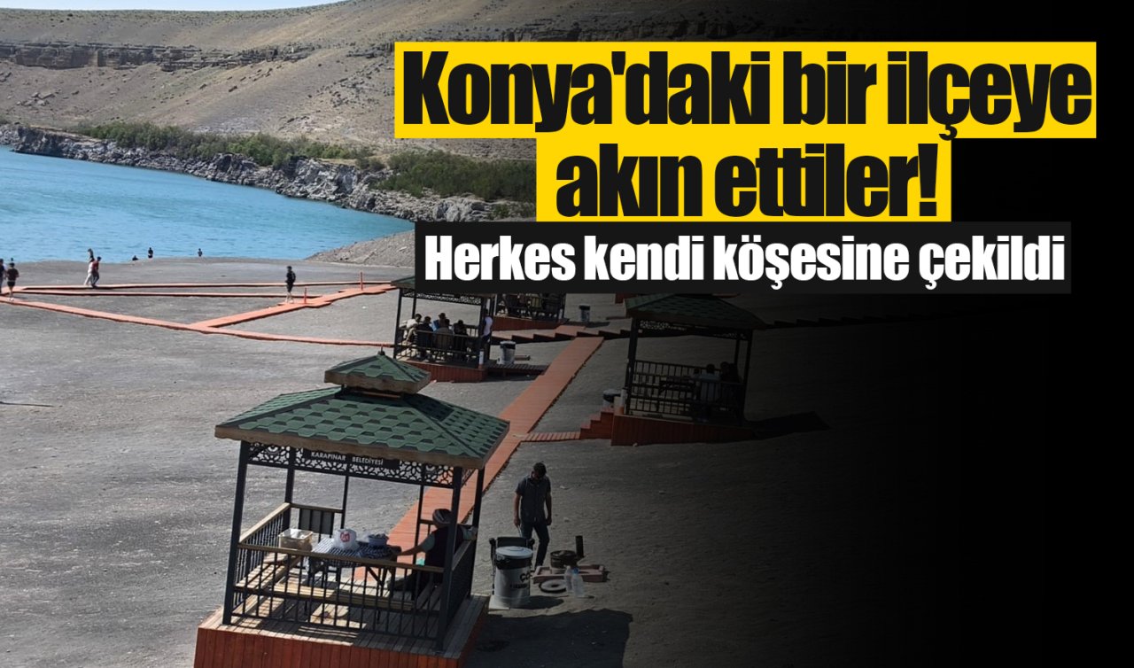 Konya’daki bir ilçeye akın ettiler! Herkes kendi köşesine çekildi