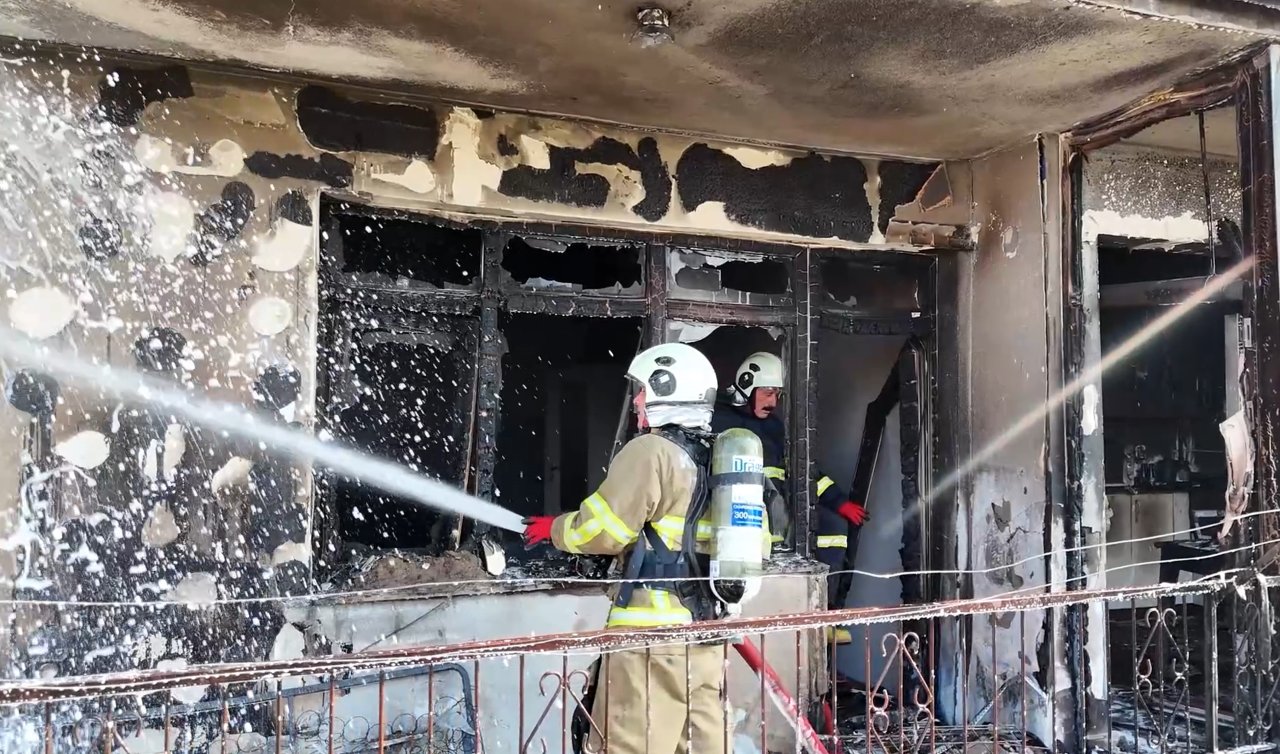 Apartman dairesinde çıkan yangında tüp patladı: 1 yaralı
