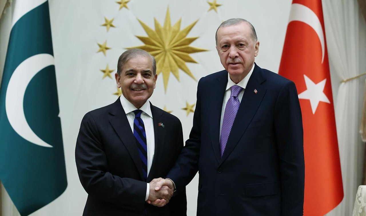 Cumhurbaşkanı Erdoğan Şahbaz Şerif ile görüştü