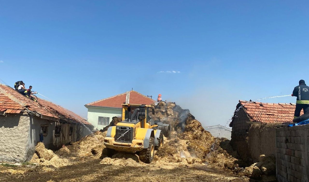 Konya’da 2 bin 500 saman balyası yanarak kül oldu! 