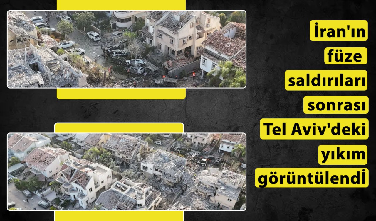 İran’ın füze saldırıları sonrası Tel Aviv’deki yıkım görüntülendi