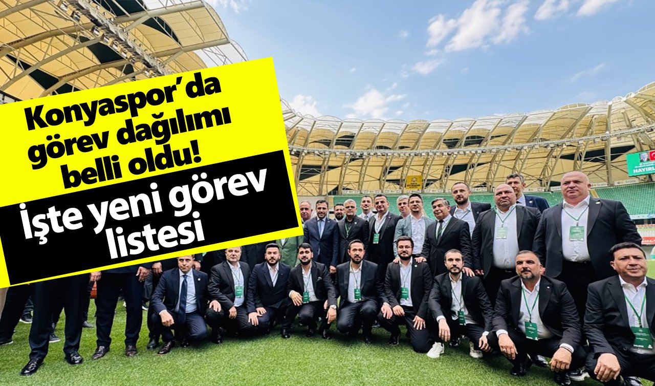 Konyaspor’da görev dağılımı belli oldu İşte yeni görev listesi