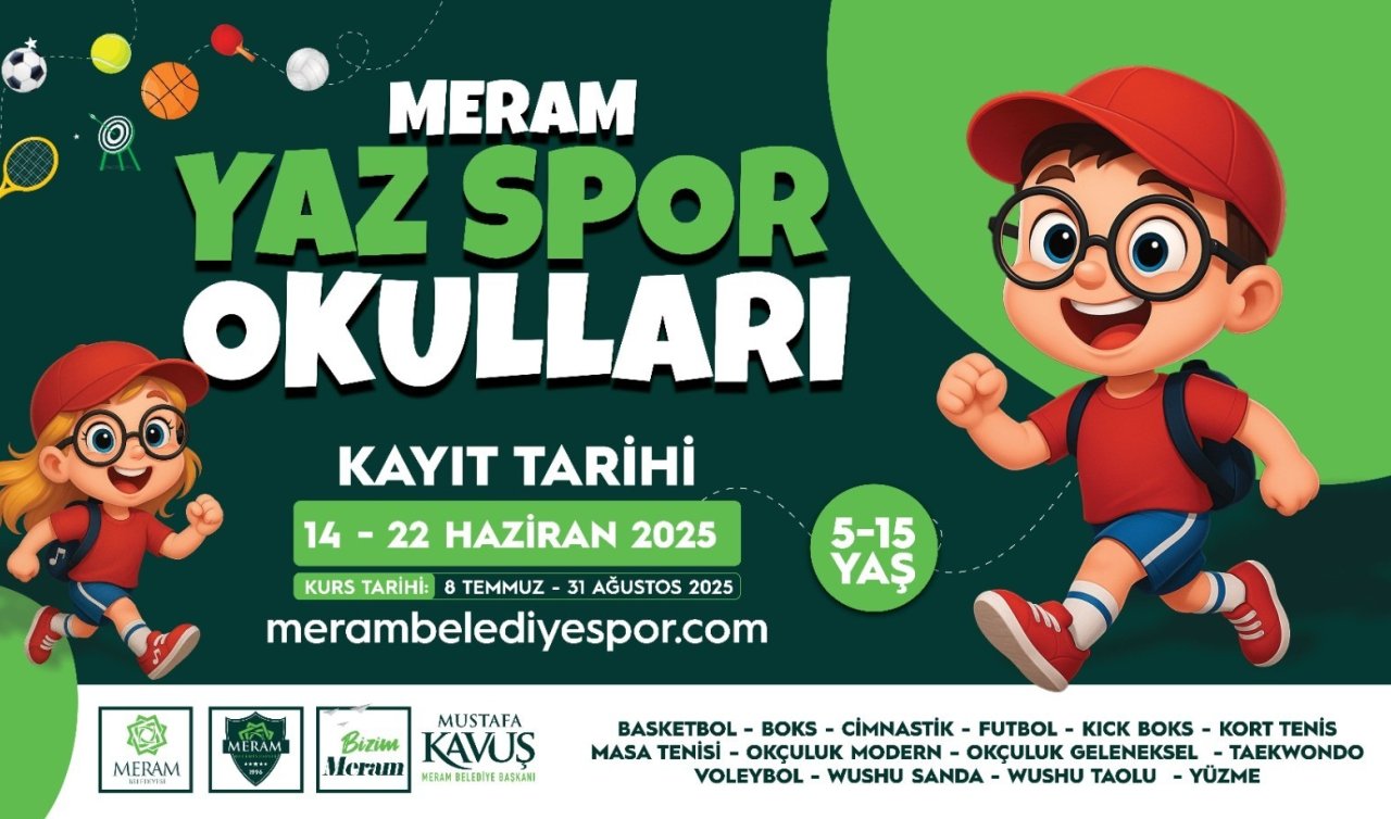 Meram’da spor okullarında kayıtlar devam ediyor