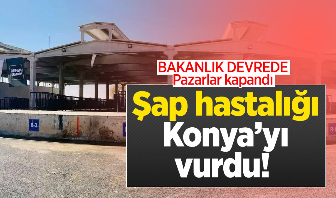Şap hastalığı Konya’yı vurdu! Pazarlar kapandı