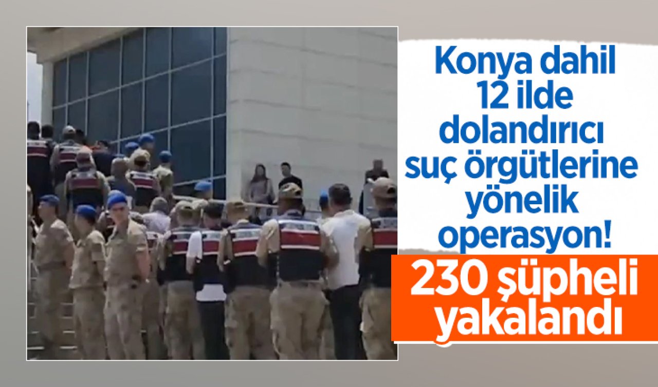 Konya dahil 12 ilde dolandırıcı suç örgütlerine yönelik operasyon! 230 şüpheli yakalandı