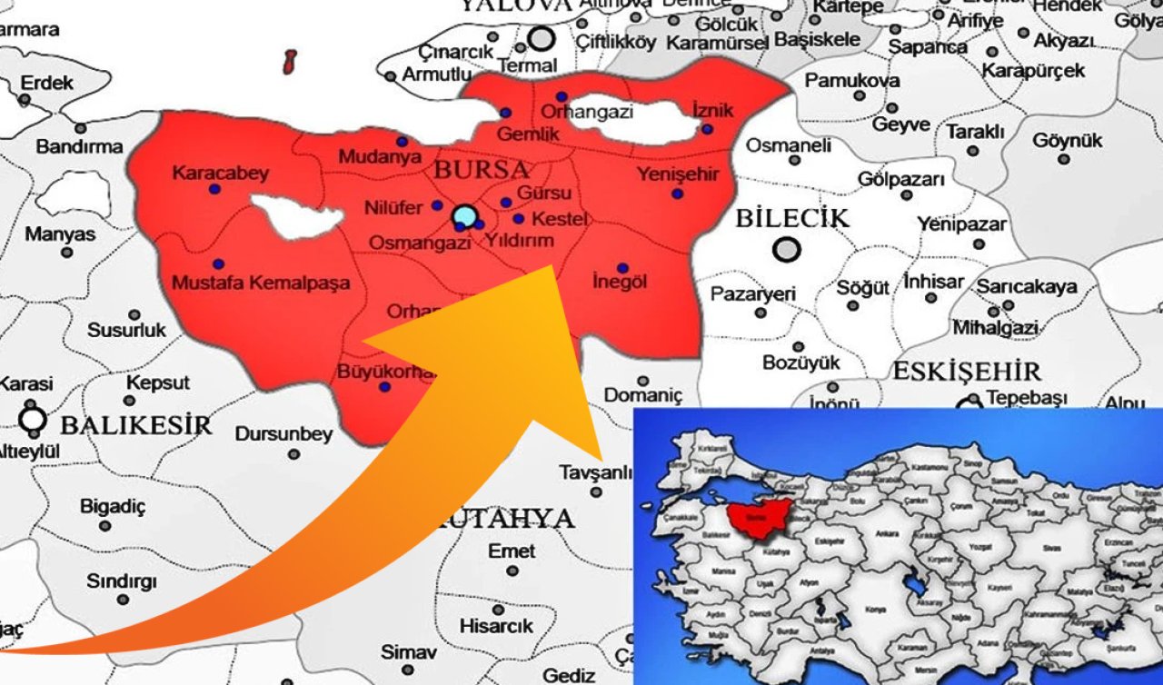 Bursa’nın il olacak 2 ilçesi listede! 82 ve 83 numaralı plakalar kullanılacak