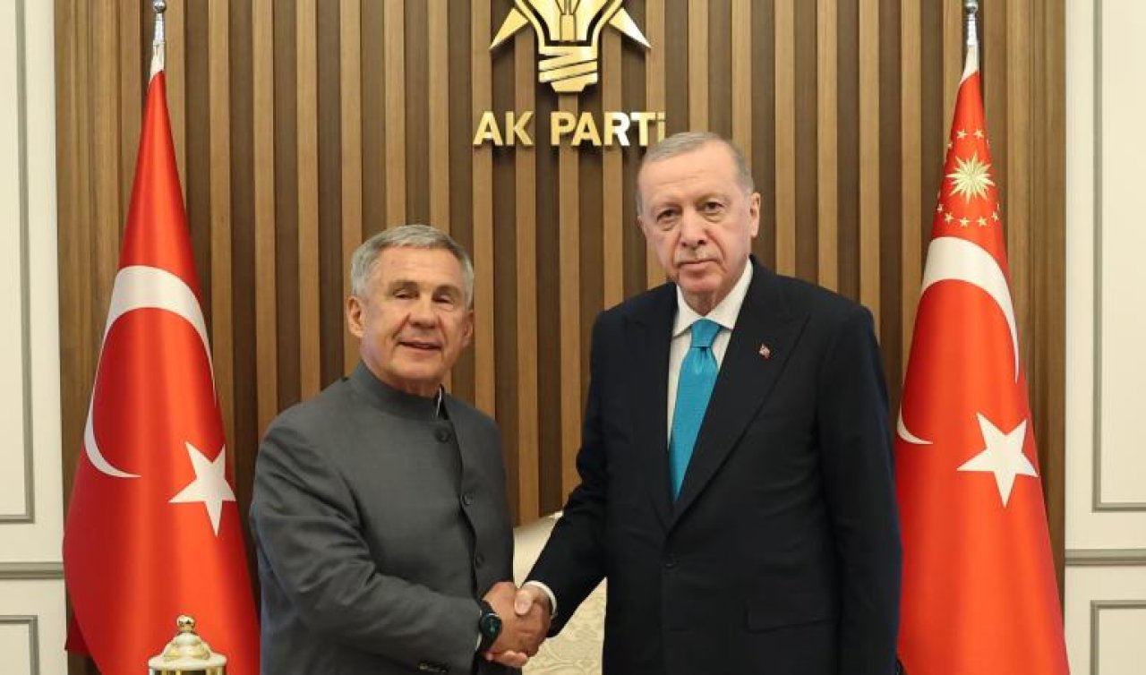 Cumhurbaşkanı Erdoğan Tataristan Cumhurbaşkanı ile görüştü