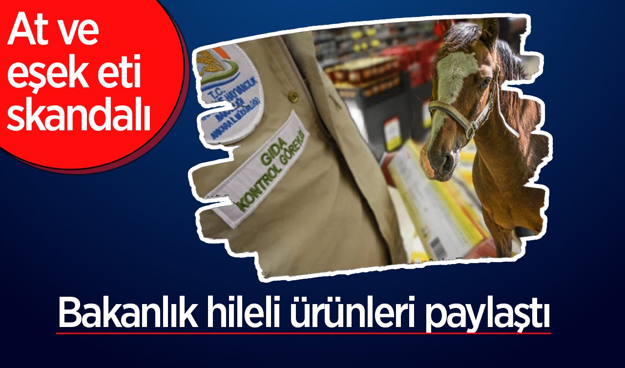 At ve eşek eti skandalı! Bakanlık hileli ürünleri paylaştı