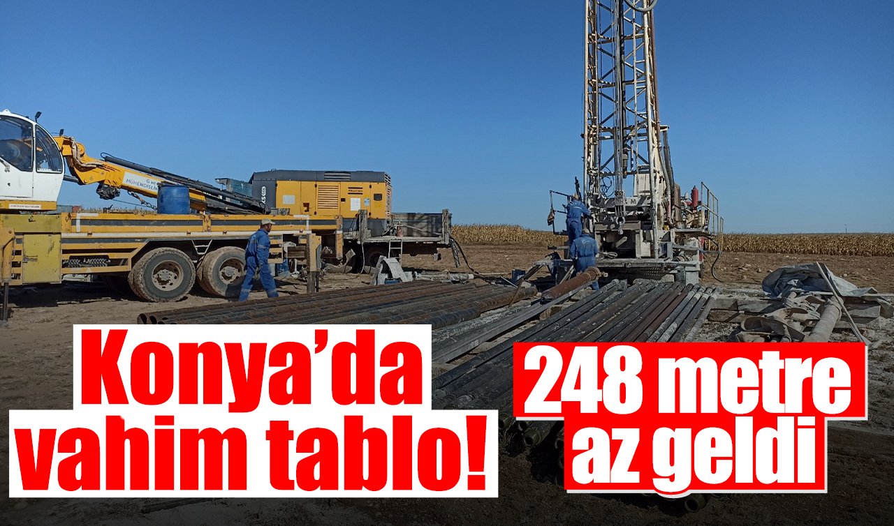 Konya’da vahim tablo 248 metre az geldi