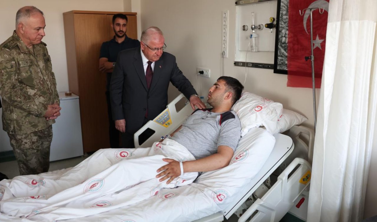 Bakan Güler metan gazından zehirlenen askerleri ziyaret etti